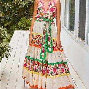 Farm Rio Toucan's Garden Sleeveless Maxi Dress.